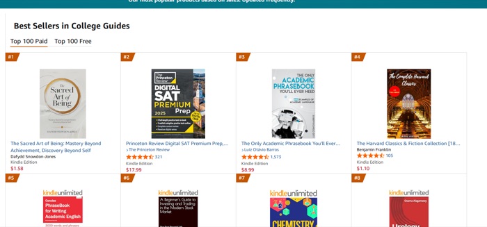 Dafydd Snowdon-Jones #1 Amazon bestseller in College Guides