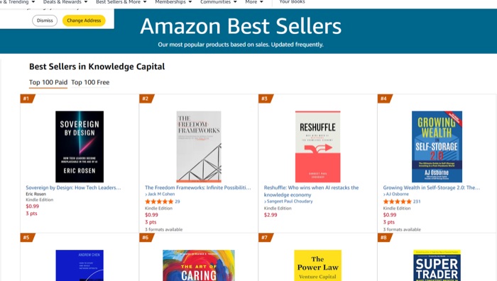 Eric Rosen #1 Amazon bestseller, Sovereign By Design