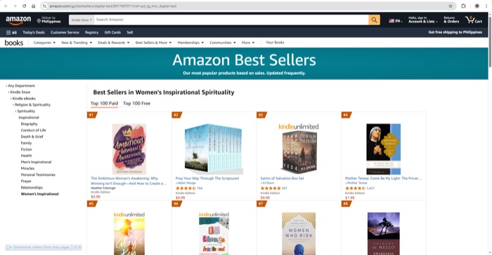 Heather Fatzinger #1 Amazon bestseller in Women's Inspirational Spirituality