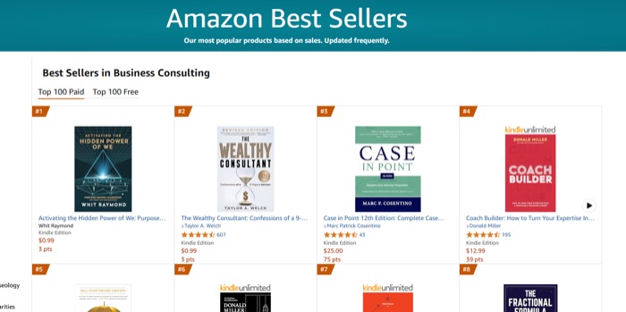 Whit Raymond #1 Amazon bestseller in Business Consulting